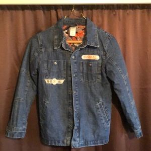 Boys 8-10 Harley Davidson blue jean jacket